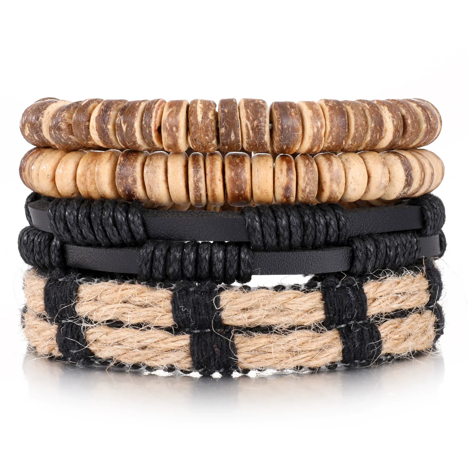 Bracelet Artificial Leather Geometric Hand Knitted Bohemian Style For Men And Women - Image 17