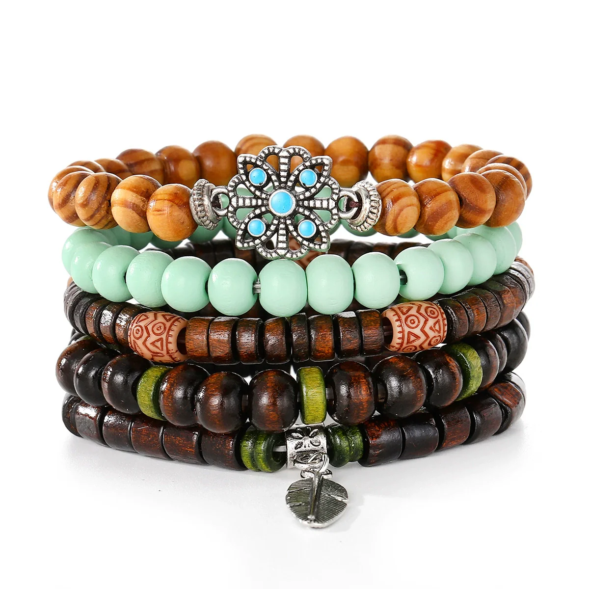 Bracelet Artificial Leather Geometric Hand Knitted Bohemian Style For Men And Women - Image 19