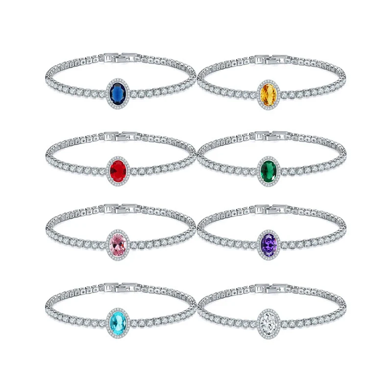 Bracelet Copper Glass Geometric Natural Style Micropaved Zircon Hand Jewelry - Image 5