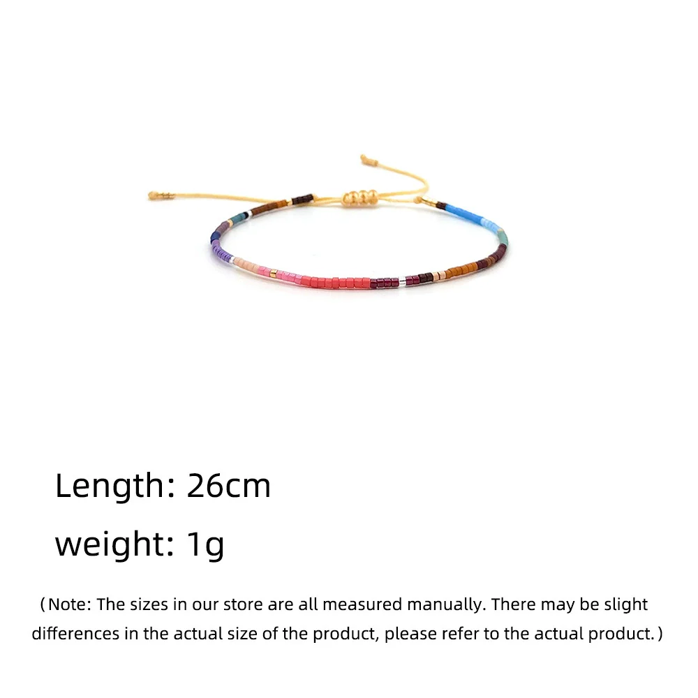 Bracelet Glass Glaze Geometric Handwoven Miyuki Rice Beads For Girls - Image 5