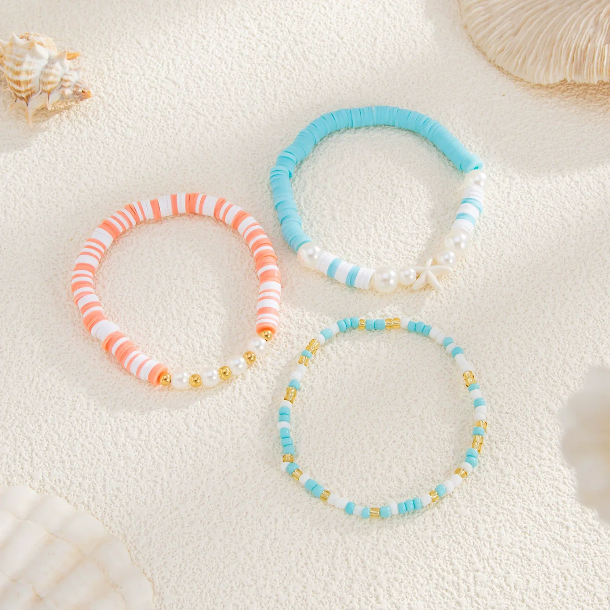 Bracelet Imitation Pearl Rice Beads Star Geometric Handmade Animal Simple Style - Image 3