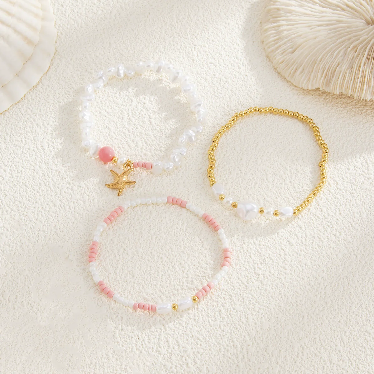 Bracelet Imitation Pearl Rice Beads Star Geometric Handmade Animal Simple Style - Image 4
