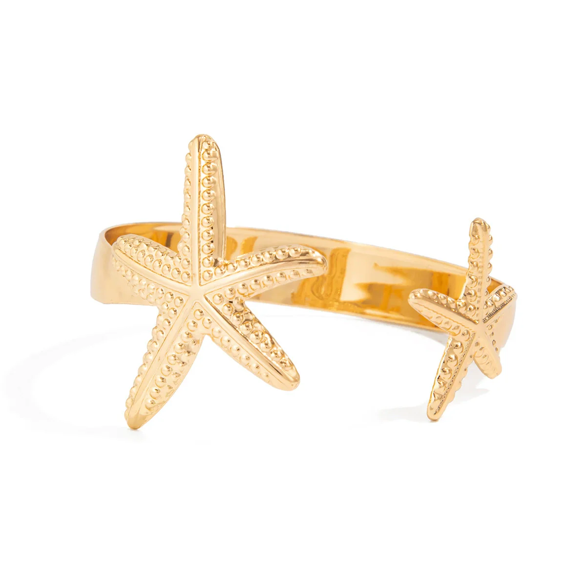 Bracelet Iron Metal Starfish Conch Pockmarked Surface Shell Electroplating Stacking Animal Style Women's - Image 5