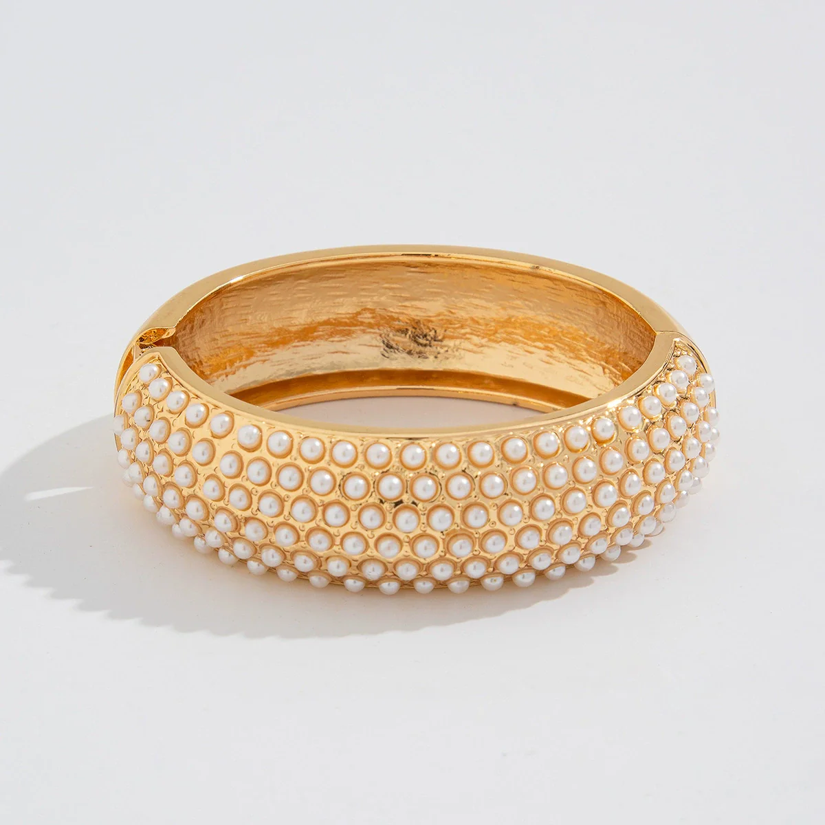 Bracelet Metal Imitation Pearl Cutout Glow Niche Geometric Electroplated For Women - Image 7