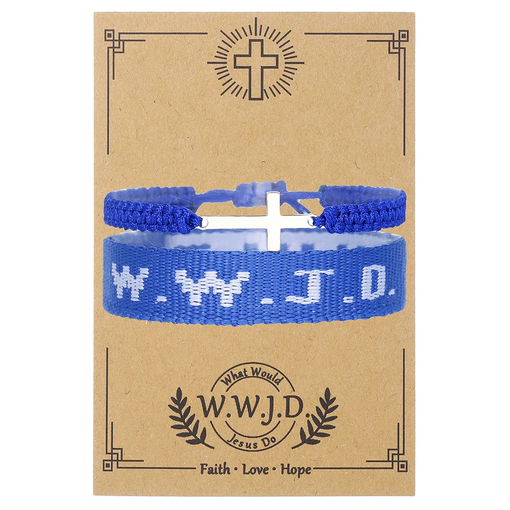 Bracelet Natural Stone Beads Geometric Handmade Cross Charm Faith Friendship Couple Unisex - Image 12
