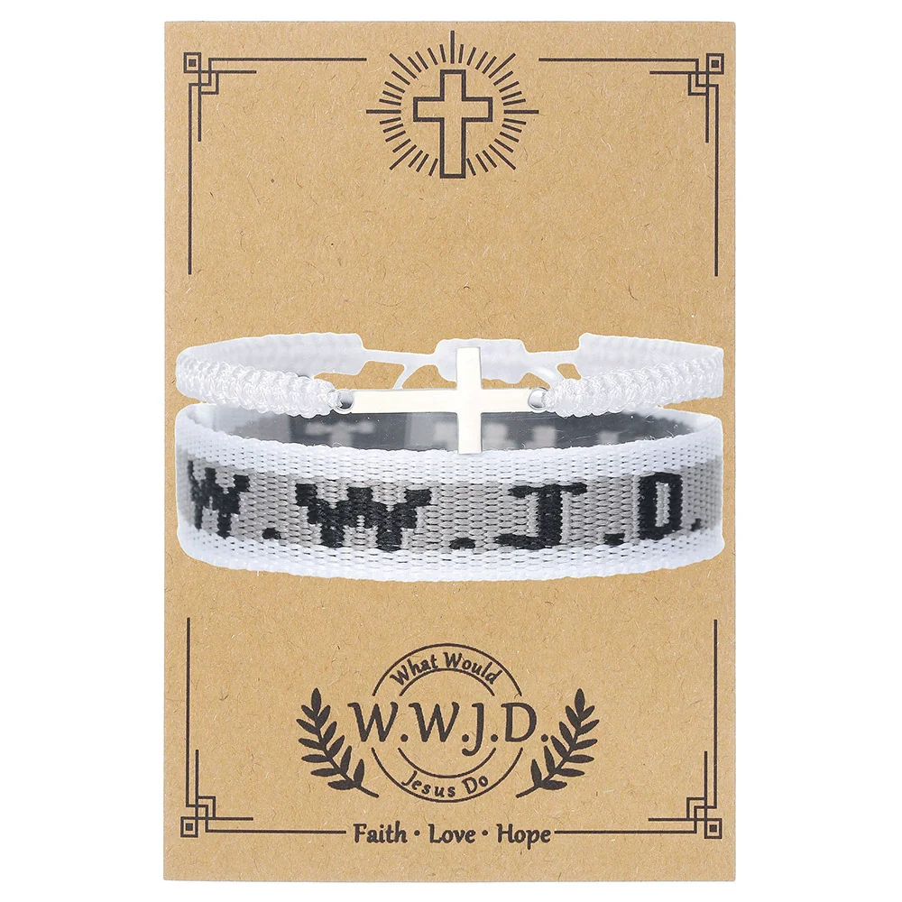 Bracelet Natural Stone Beads Geometric Handmade Cross Charm Faith Friendship Couple Unisex - Image 13
