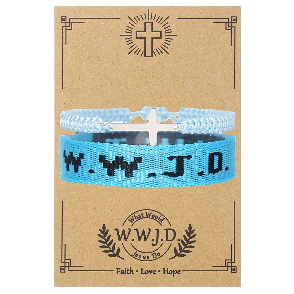 Bracelet Natural Stone Beads Geometric Handmade Cross Charm Faith Friendship Couple Unisex - Image 14