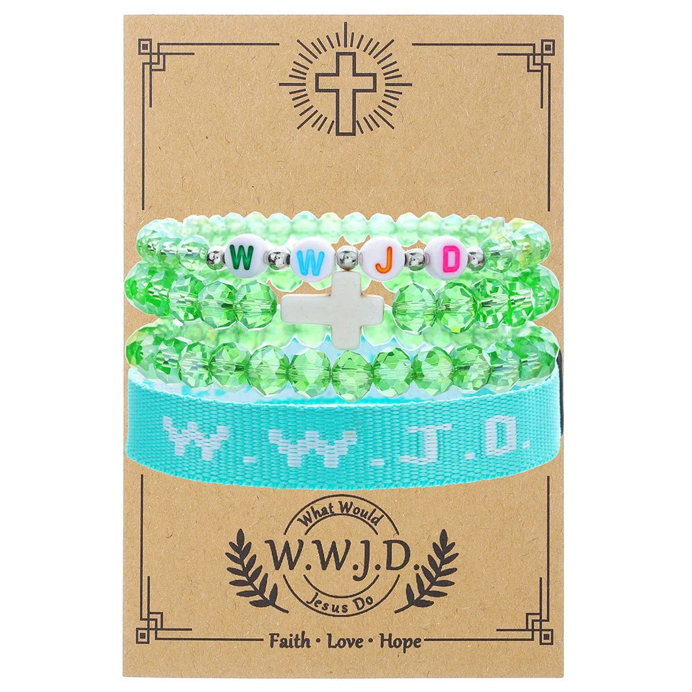 Bracelet Natural Stone Beads Geometric Handmade Cross Charm Faith Friendship Couple Unisex - Image 17
