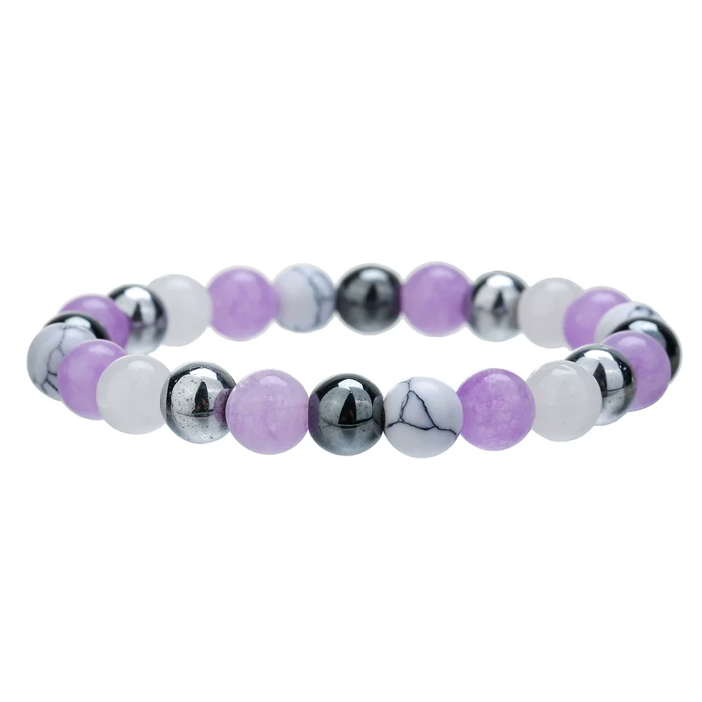 Bracelet Natural Stone Elastic Beaded Geometric Handmade - Image 23