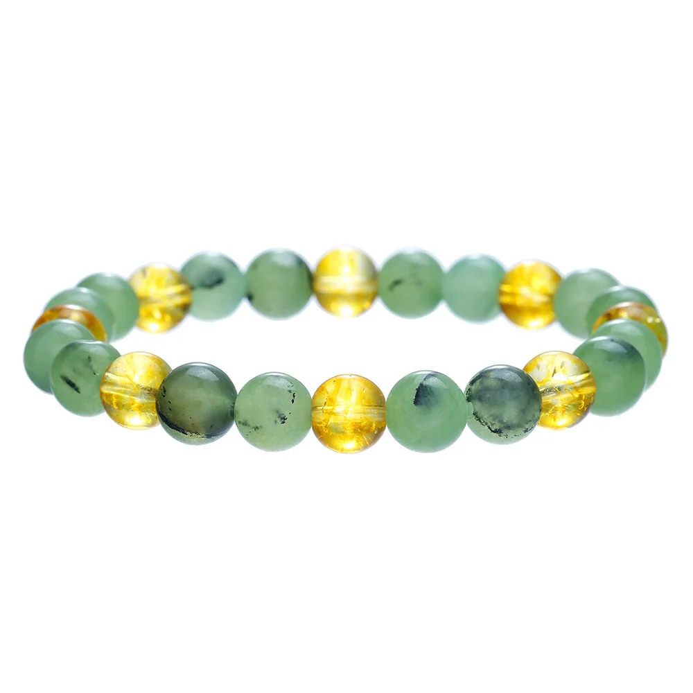 Bracelet Natural Stone Elastic Beaded Geometric Handmade - Image 6