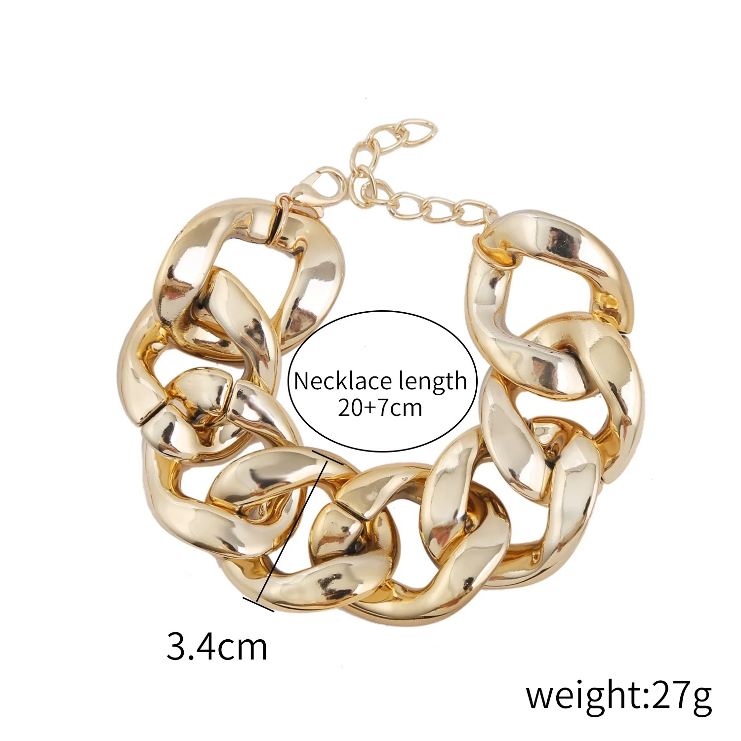 Bracelet Plastic Resin Geometric Hiphop Style Electroplating For Women - Image 7