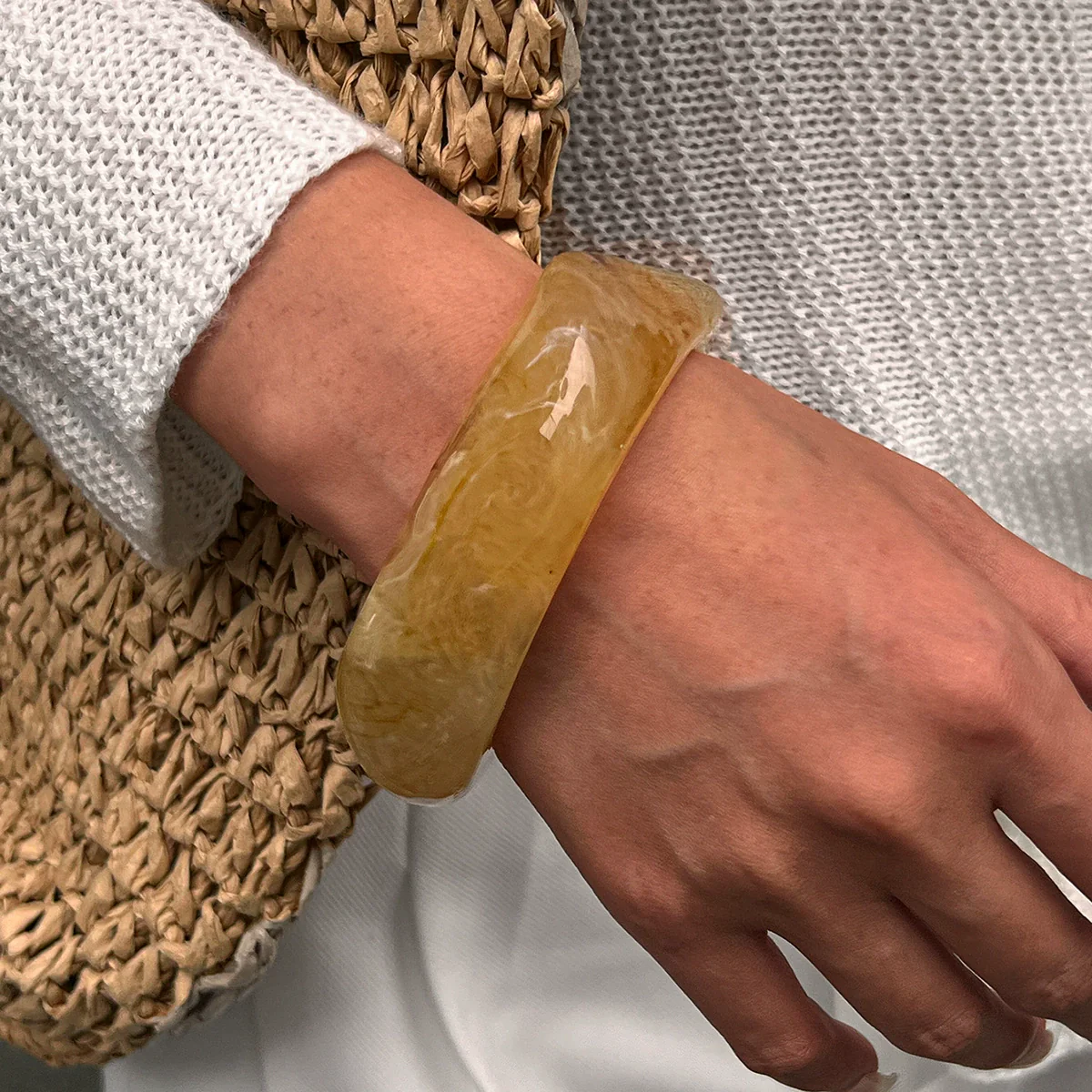 Bracelet Resin Vintage Personality Fashion Exaggerated Ladies Polishing - Image 6