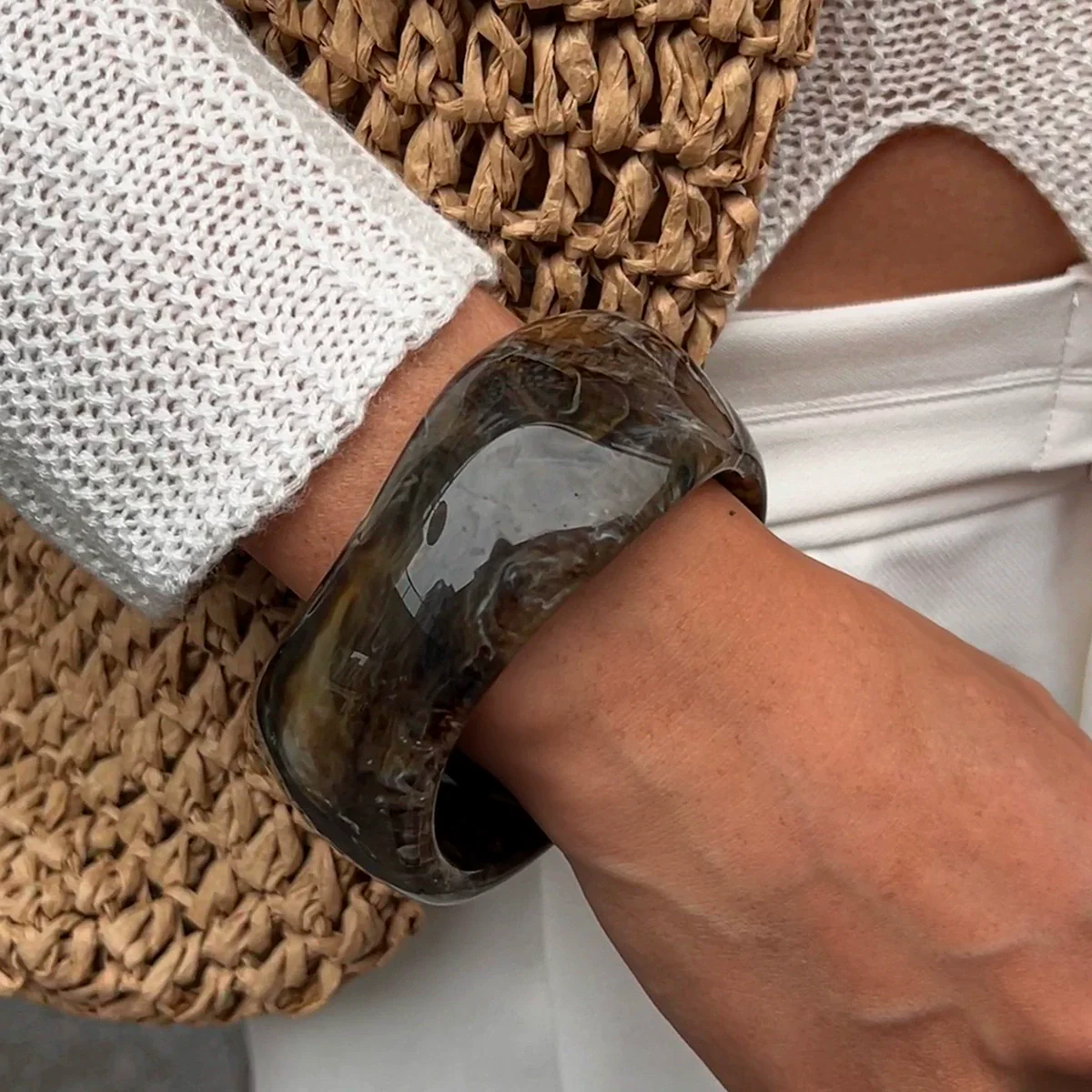Bracelet Resin Vintage Personality Fashion Exaggerated Ladies Polishing - Image 8