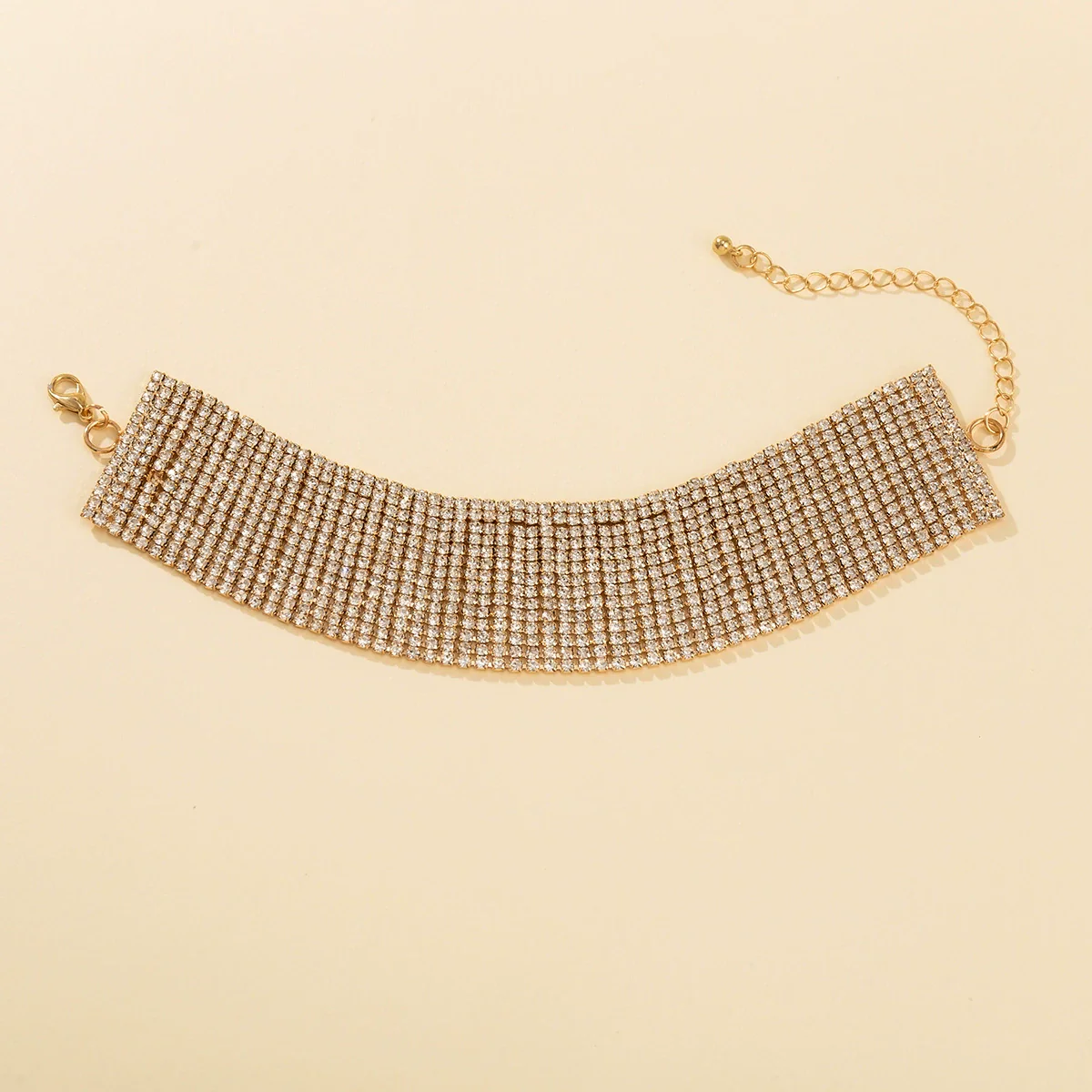 Bracelet Rhinestone Alloy Inlaid Artificial Gem Semiprecious Stone Geometric Exaggerated Style For Women - Image 3