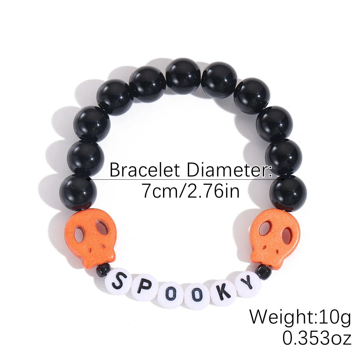 Bracelet Set Zinc Alloy Punk Festival Element Geometric Electroplating Orange Pumpkin Skull Pendant - Image 6