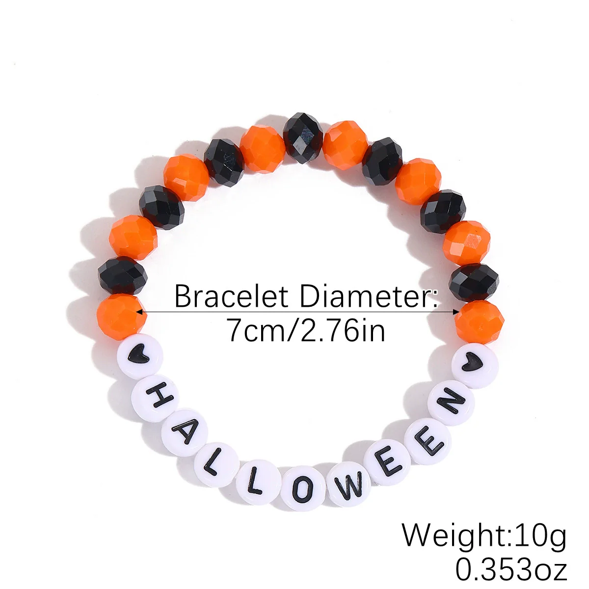 Bracelet Set Zinc Alloy Punk Festival Element Geometric Electroplating Orange Pumpkin Skull Pendant - Image 7