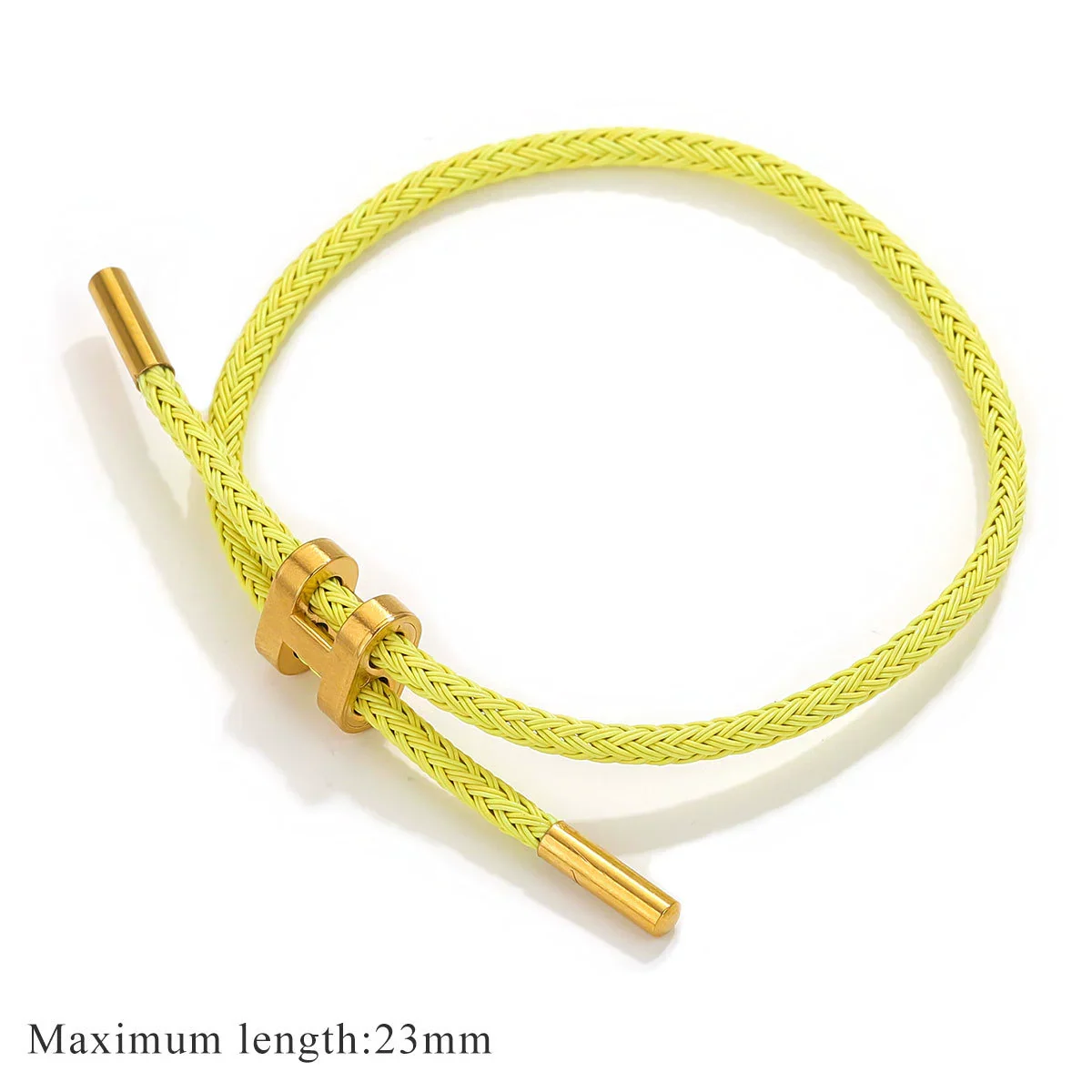 Bracelet Stainless Steel 18K Goldplated Ishaped Buckle Red Rope Electroplating Unisex Simple - Image 11