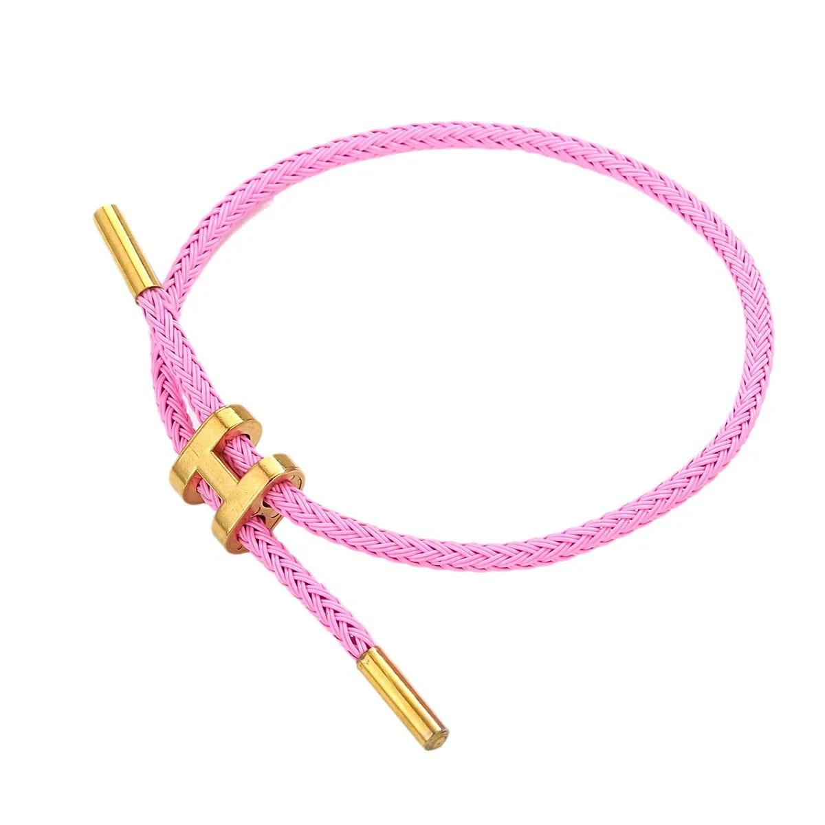 Bracelet Stainless Steel 18K Goldplated Ishaped Buckle Red Rope Electroplating Unisex Simple - Image 4