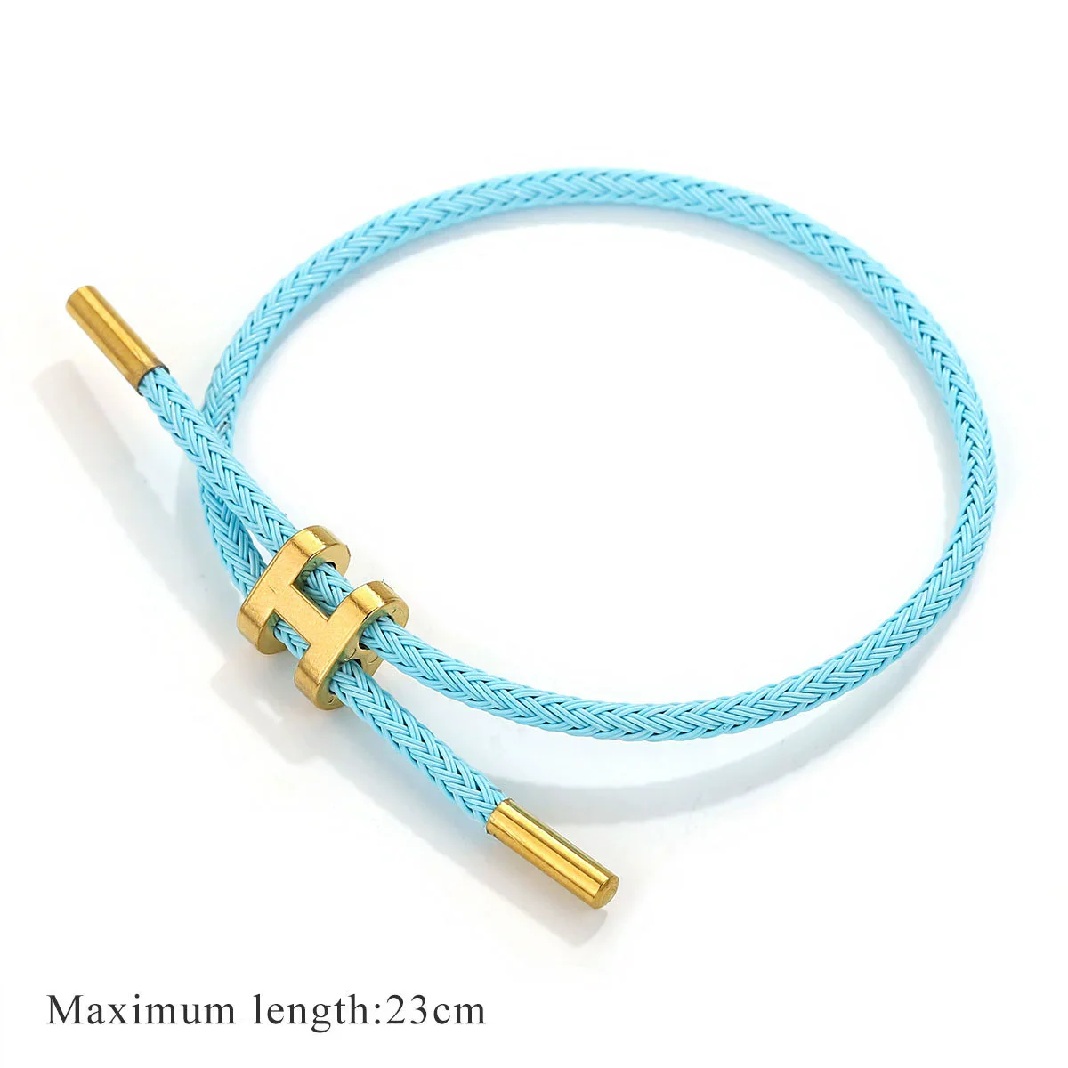 Bracelet Stainless Steel 18K Goldplated Ishaped Buckle Red Rope Electroplating Unisex Simple - Image 6