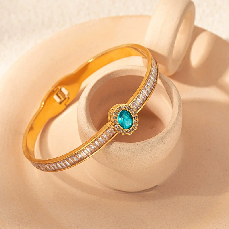 Bracelet Stainless Steel Gold Plated Geometric Fashion Jewelry