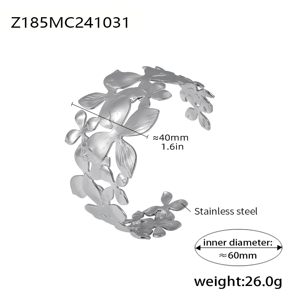 Bracelet Stainless Steel Pvd Electroplated French Flower Geometric Simple Style - Image 7