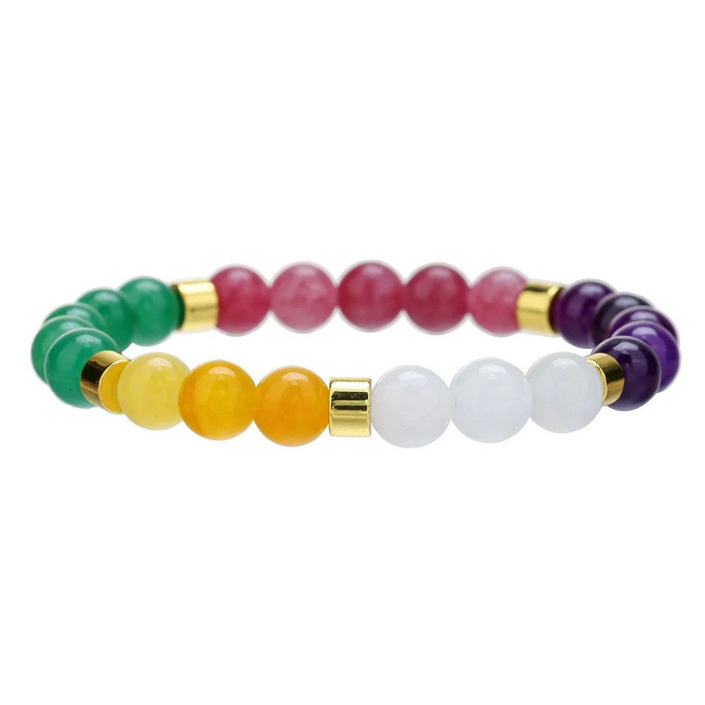 Bracelet Stone Geometric Handmade Retro Black Onyx Citrine Yellow Tiger Eye Unisex - Image 15