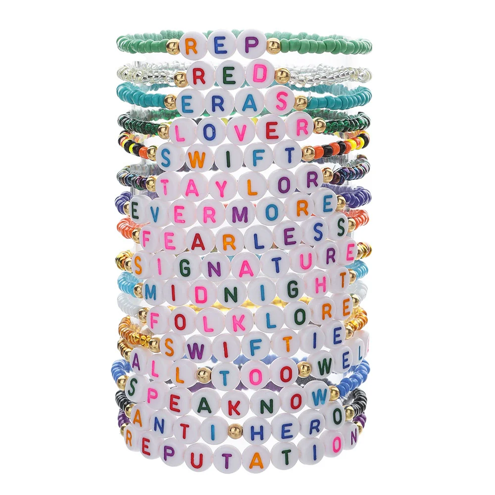 Bracelet Suit Rice Beads Acrylic Geometric Handmade