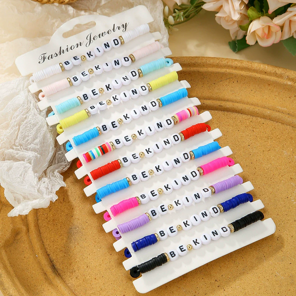 Bracelet Suit Rice Beads Acrylic Geometric Handmade - Image 21