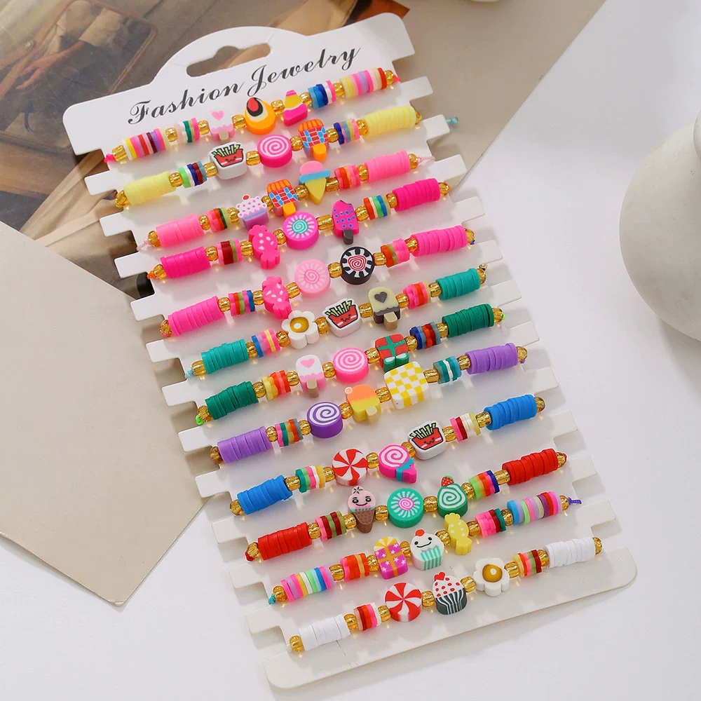 Bracelet Suit Rice Beads Acrylic Geometric Handmade - Image 31
