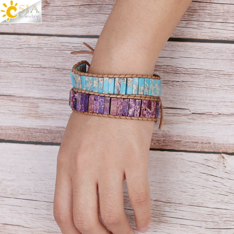 Bracelet Synthetic Stone Copper Accessories Geometric Electroplating Bohemian Handwoven Minimalist Style - Image 2