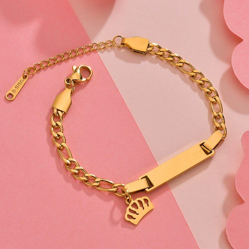 Bracelet Titanium Steel Curved Heart Butterfly Geometric Electroplated For Women - Image 11