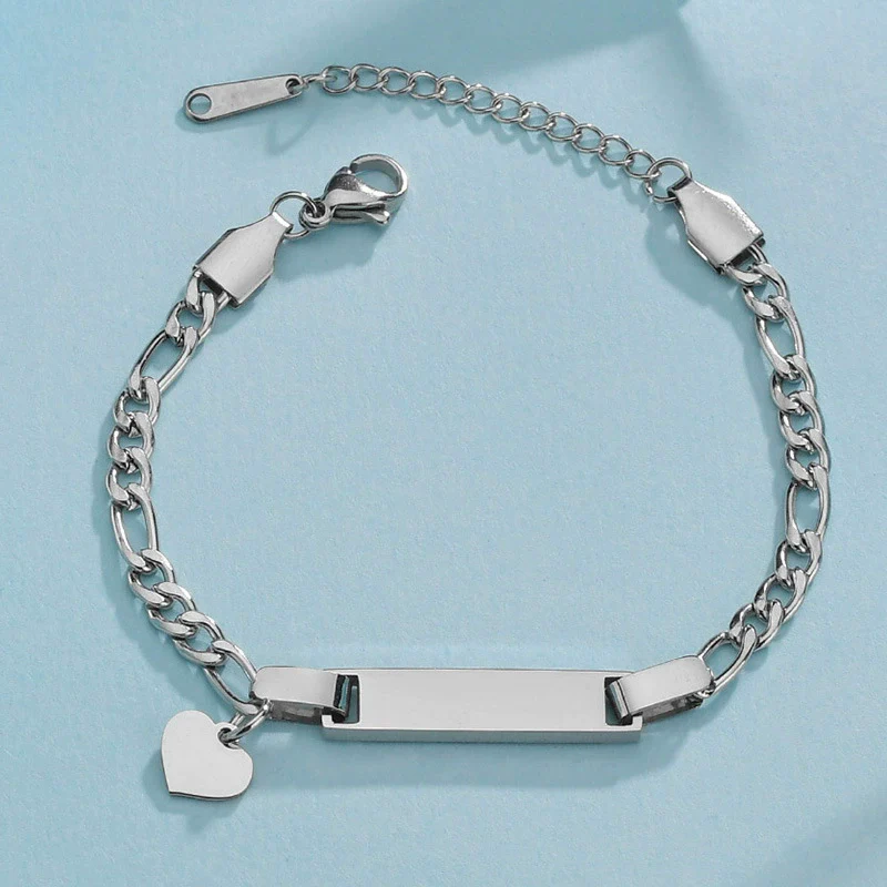 Bracelet Titanium Steel Curved Heart Butterfly Geometric Electroplated For Women - Image 7