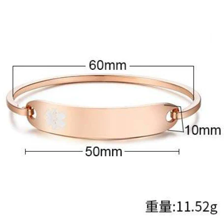 Bracelet Titanium Steel Curved Medical Logo Electroplating - Image 10