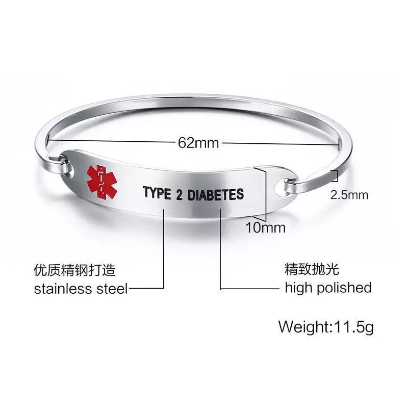 Bracelet Titanium Steel Curved Medical Logo Electroplating - Image 16