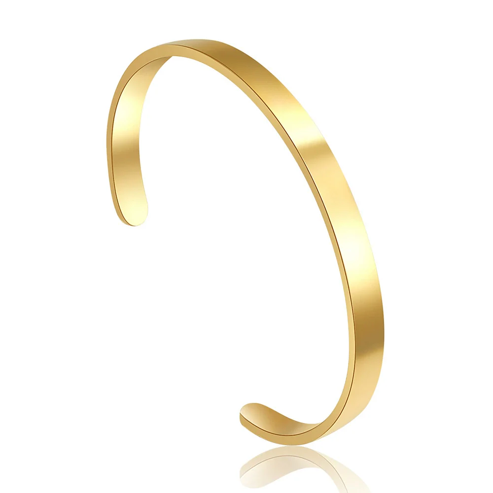 Bracelet Titanium Steel Geometric Cshaped Electroplated Unisex