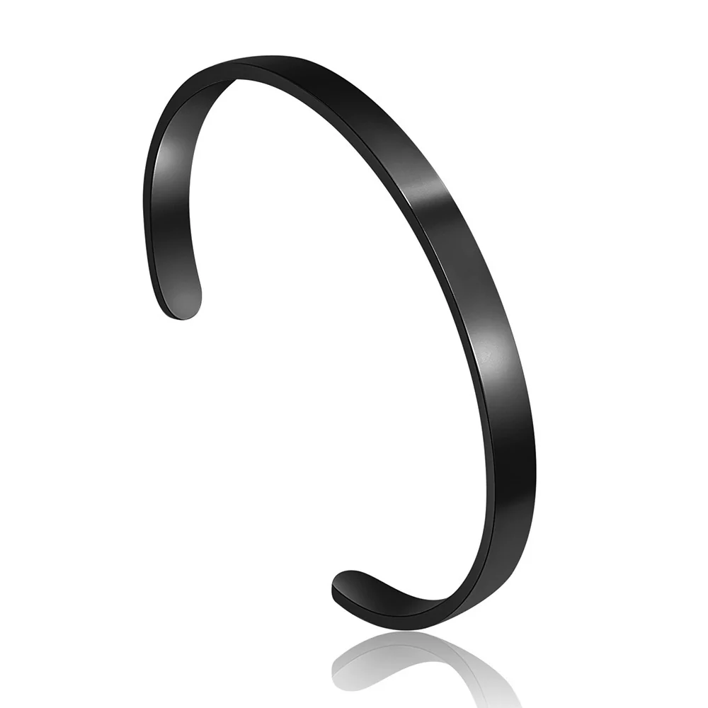 Bracelet Titanium Steel Geometric Cshaped Electroplated Unisex - Image 4