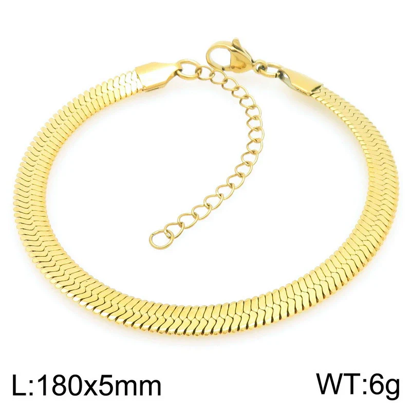 Bracelet Titanium Steel Geometric Pattern Handmade Round Bead Blade Chain Cuban Chain Style - Image 11