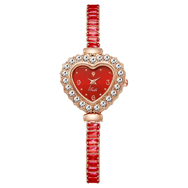 Bracelet Watch Alloy Heart Shape Pullout Style Women's Fashionable - Image 8