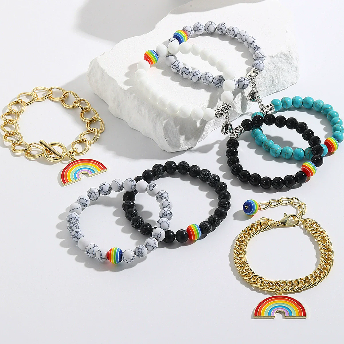 Bracelet Zinc Alloy Geometric Heartshaped Handmade Friendship - Image 2