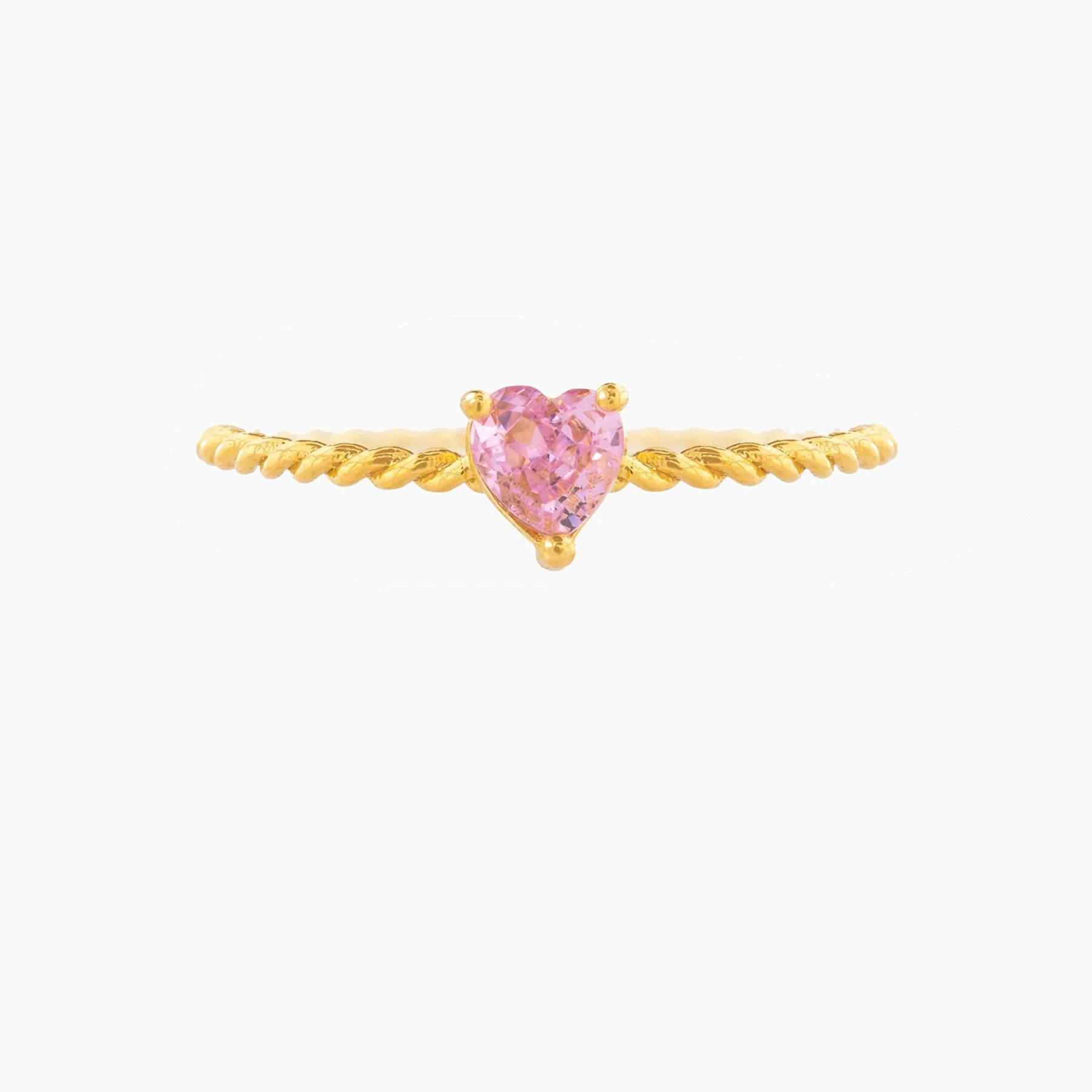 Brass Copperplated 18K Gold Heart Shape Ring Hand Jewelry With Microset Diamond For Women - Image 11