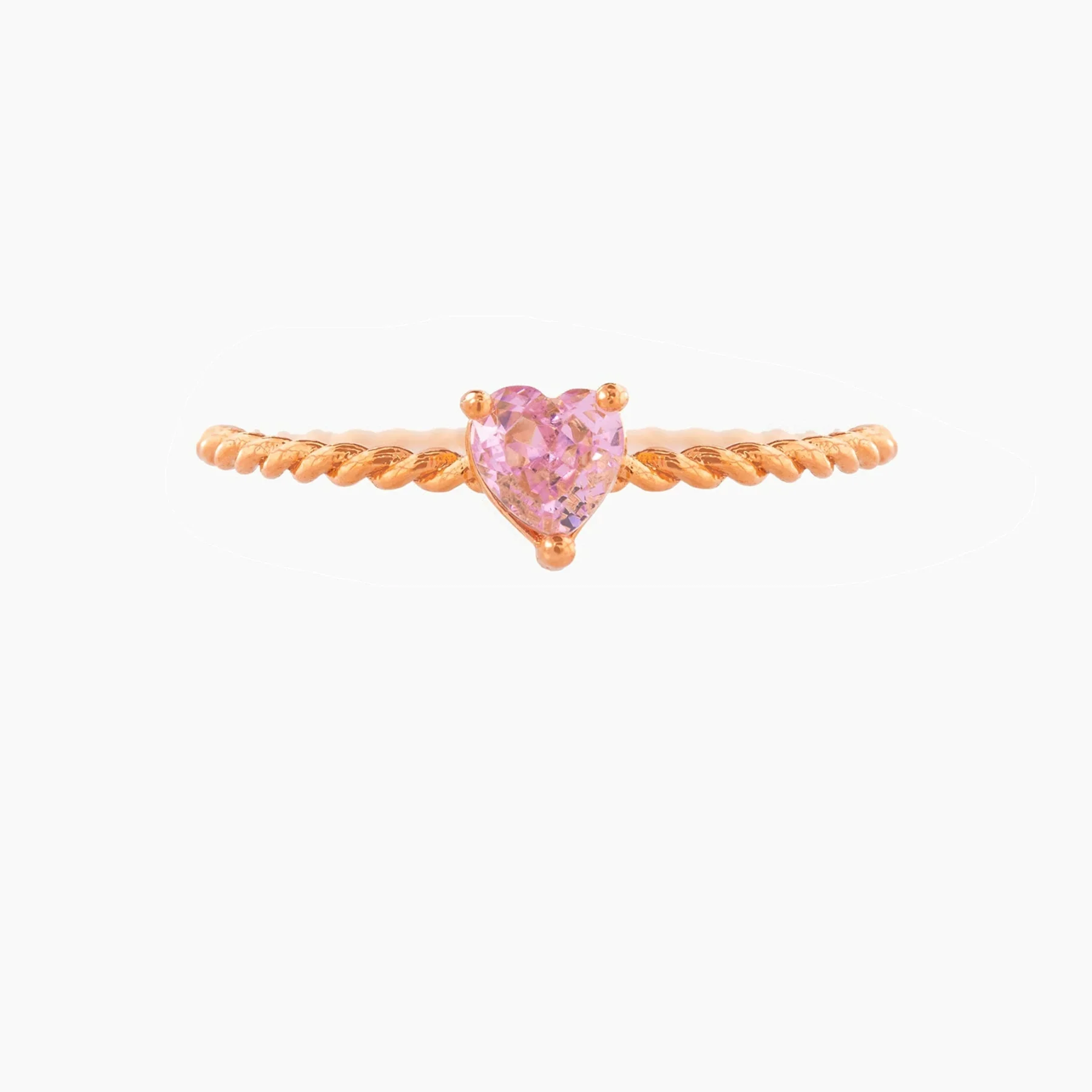 Brass Copperplated 18K Gold Heart Shape Ring Hand Jewelry With Microset Diamond For Women - Image 13