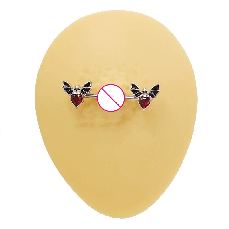 Breast Ring Zinc Alloy Heartshaped Geometric Style - Image 4
