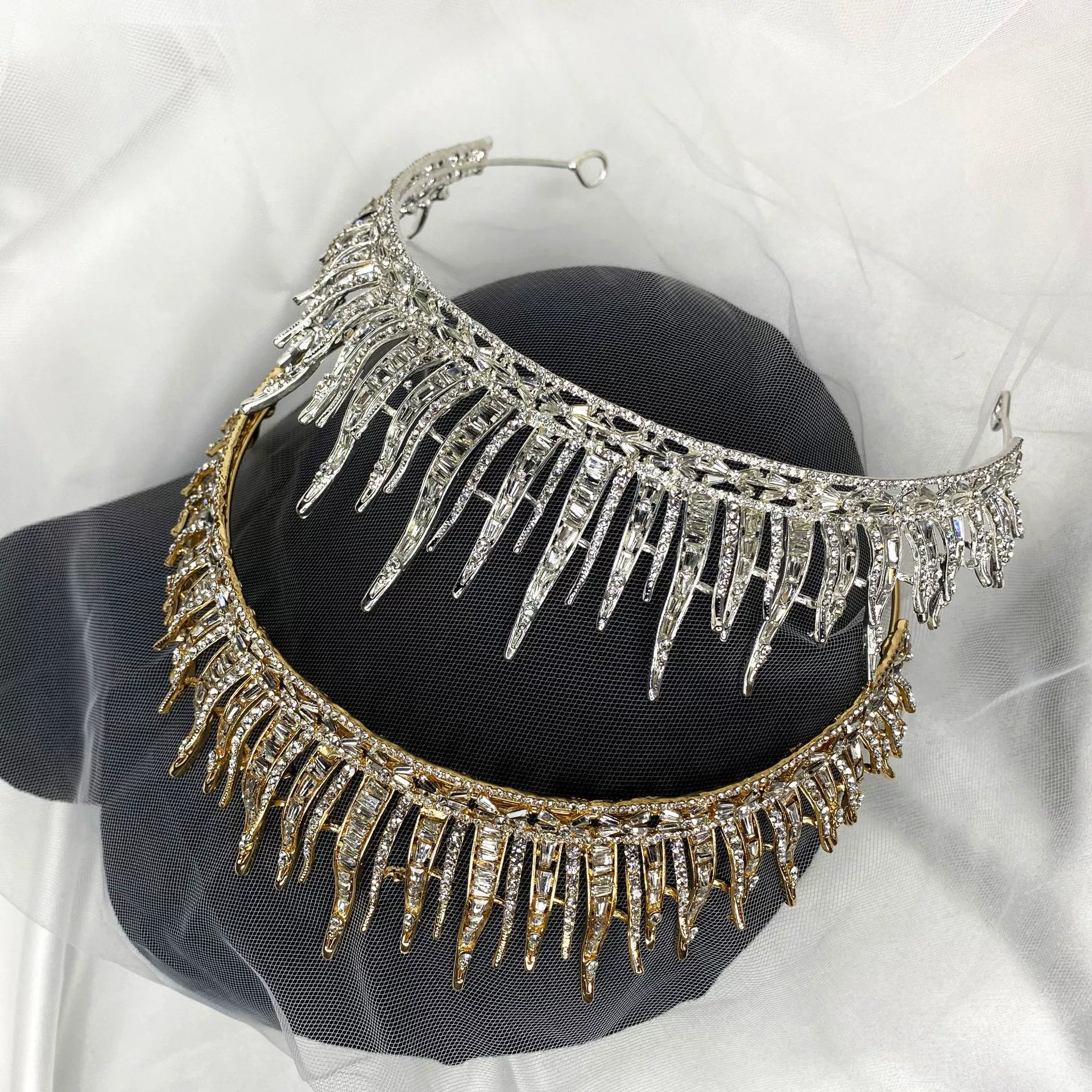Bridal Hair Accessories Alloy Rhinestone Retro Queen Tiara Highend Headwear Wedding Dress Crown - Image 3