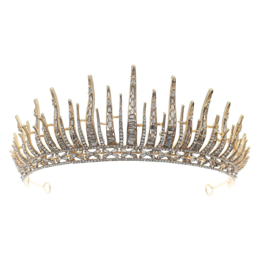 Bridal Hair Accessories Alloy Rhinestone Retro Queen Tiara Highend Headwear Wedding Dress Crown - Image 5
