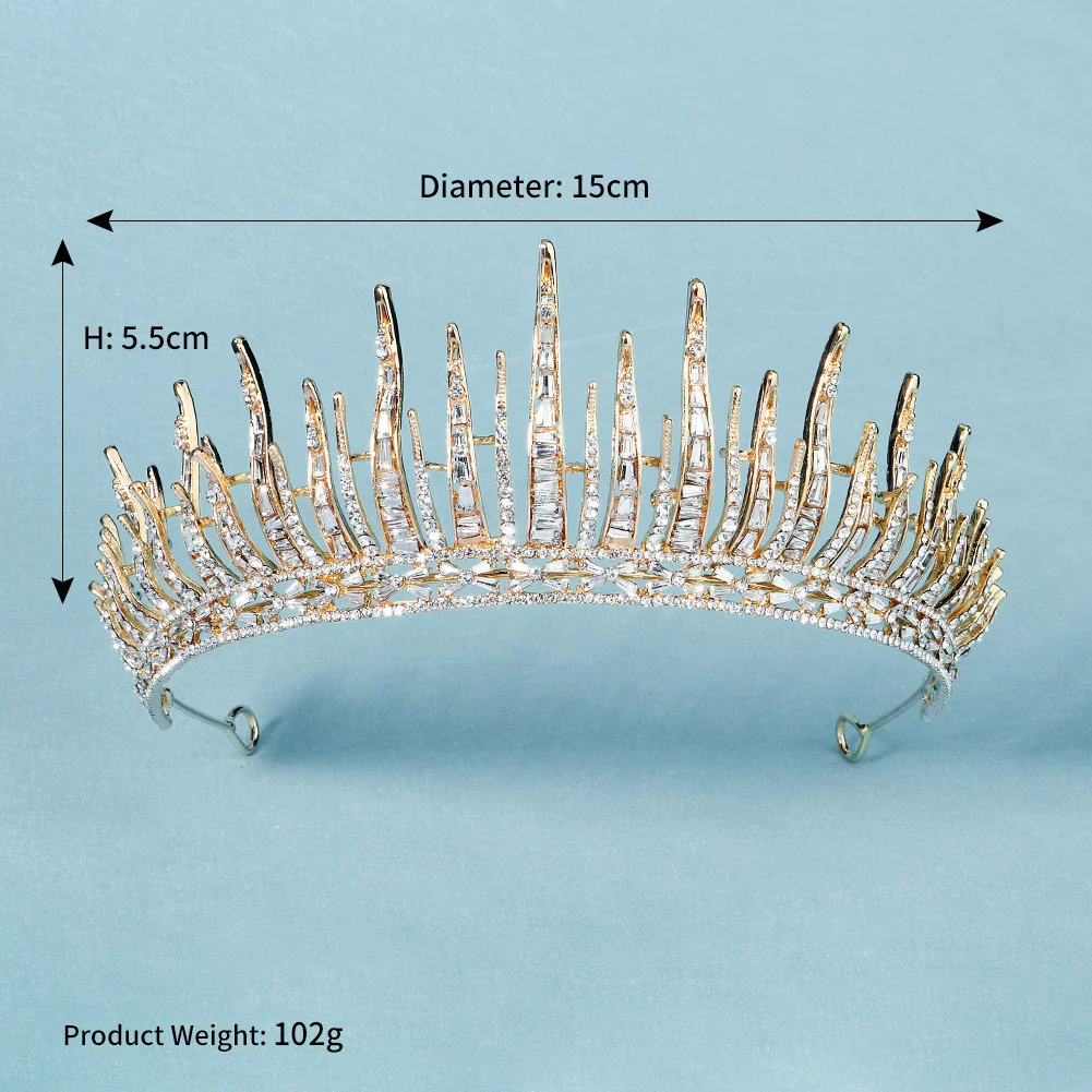 Bridal Hair Accessories Alloy Rhinestone Retro Queen Tiara Highend Headwear Wedding Dress Crown - Image 6