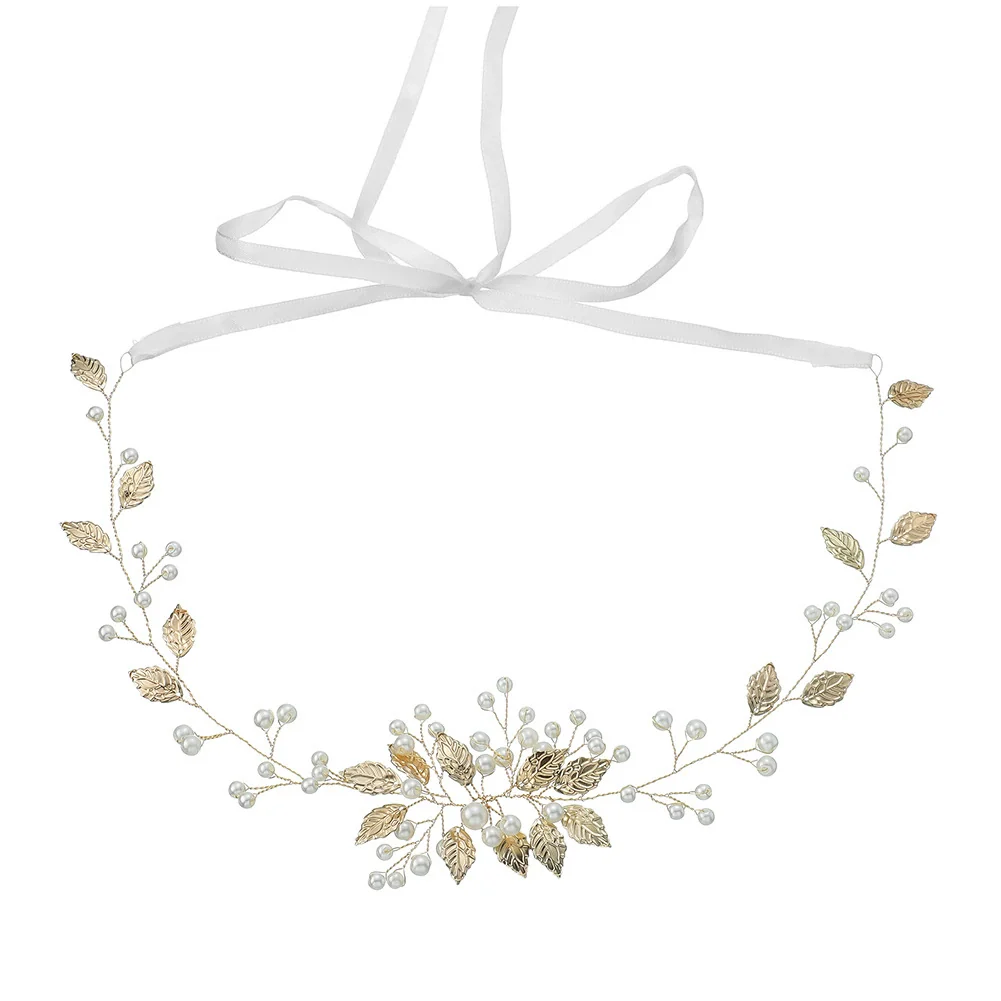 Bridal Jewelry Handmade Pearl Waist Chain Metal Sweet Style Electroplating