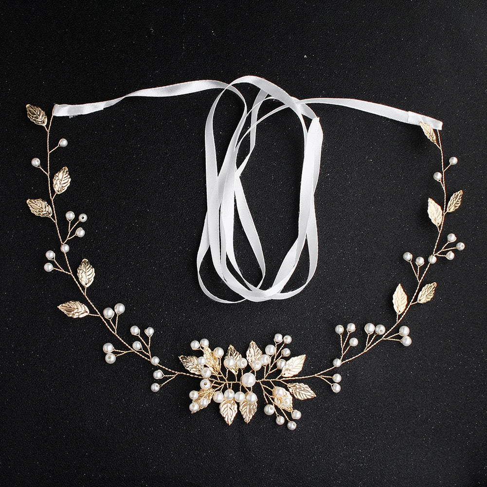 Bridal Jewelry Handmade Pearl Waist Chain Metal Sweet Style Electroplating - Image 2