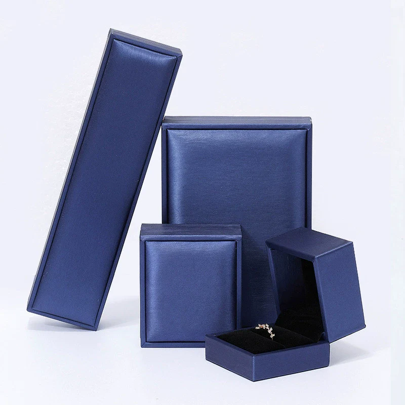 Brushed Pu Leather And Plastic Jewelry Box For Rings Necklaces And Bracelets