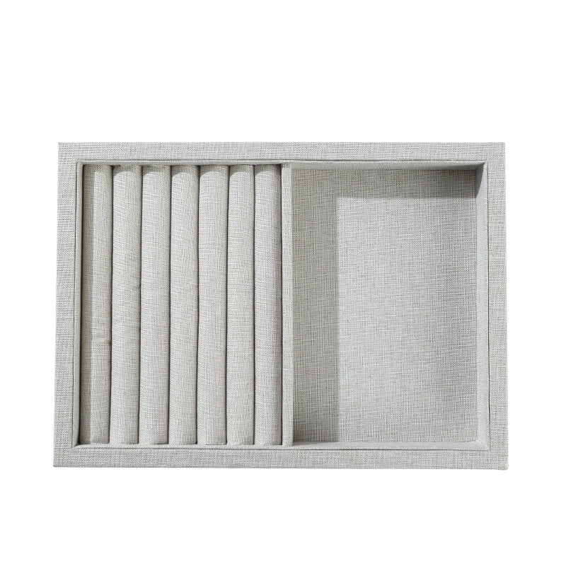 Burlap Jewelry Tray Geometric Shape Splicing Highend Luxury For Necklace Storage And Display - Image 4