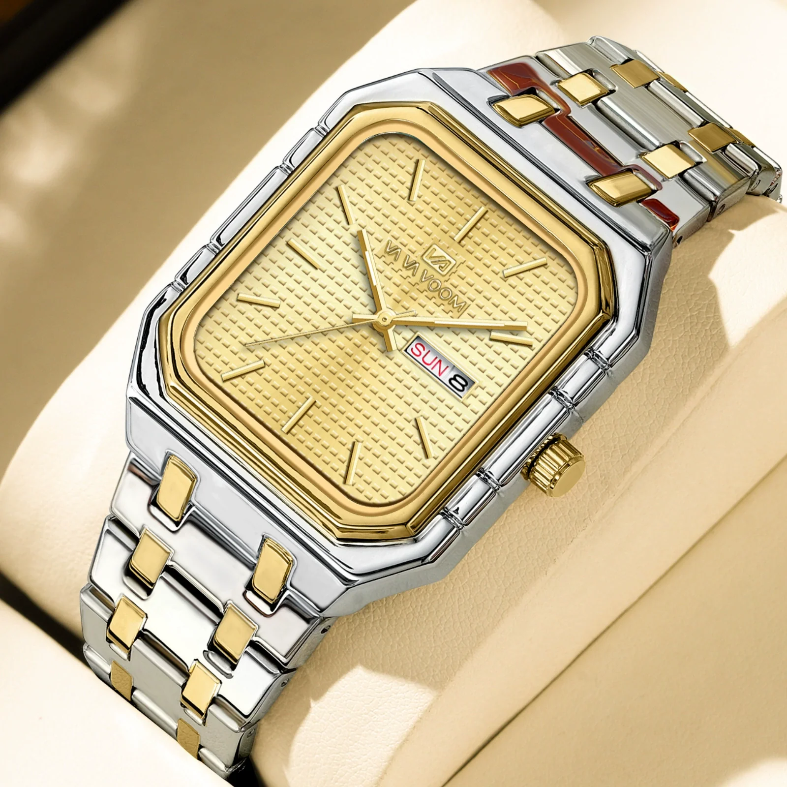Business Casual Men's Stainless Steel Square Luminous Watch - Image 4